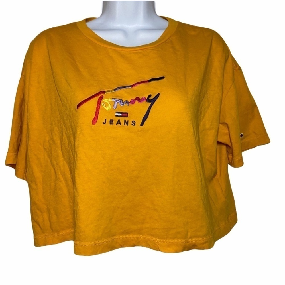 Vintage Tommy Jeans Crop Top Tee SZ S